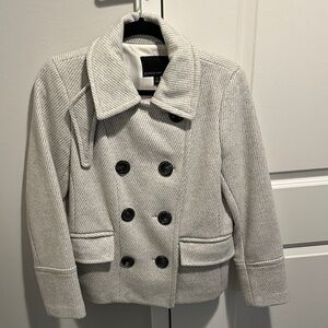 Banana Republic Light Gray Pea Coat